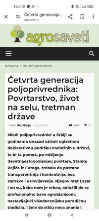 Četvrta generacija poljoprivrednika: Povrtarstvo, život na selu, tretman države